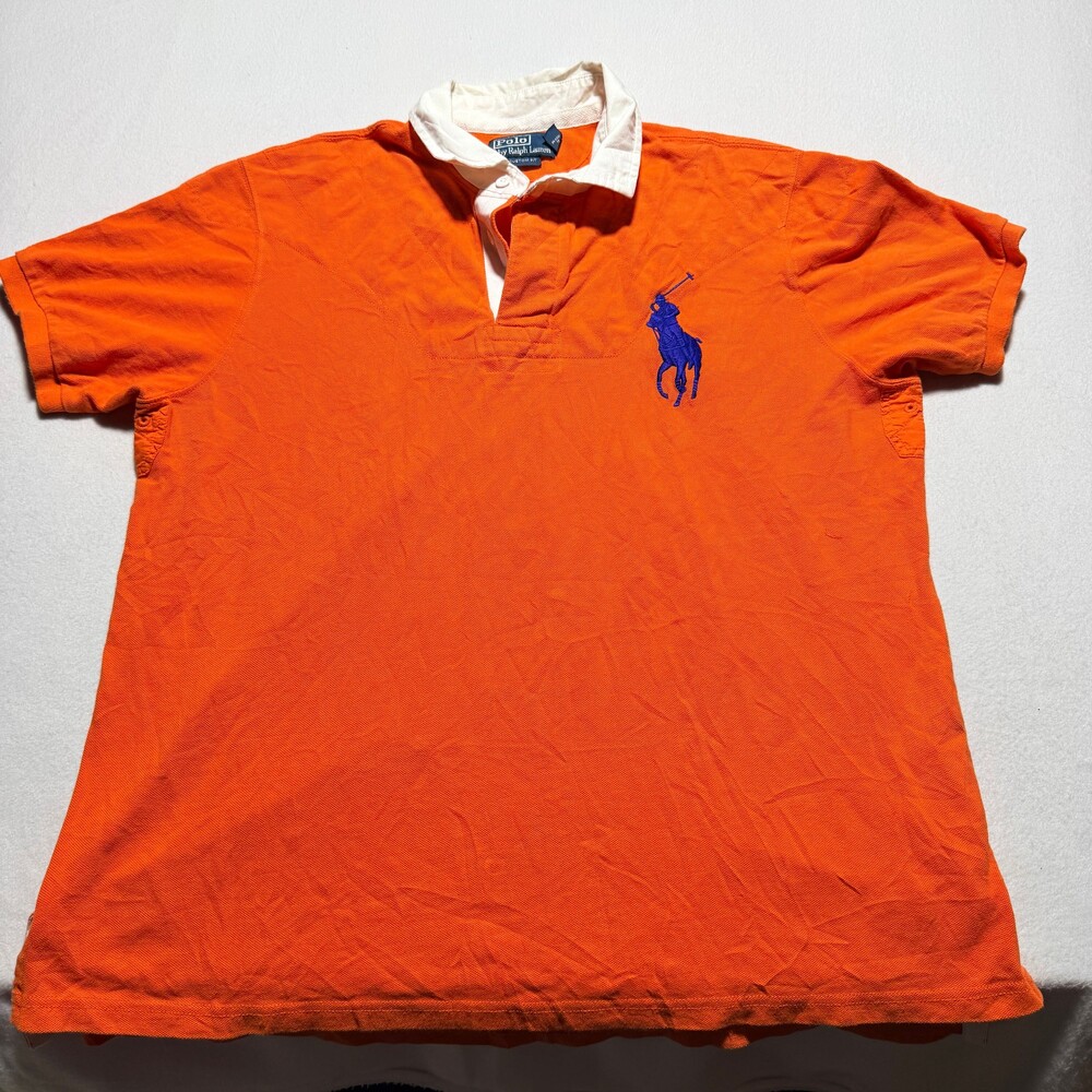 Polo by Ralph Lauren Custom Fit XXL Orange Cotton Shirt